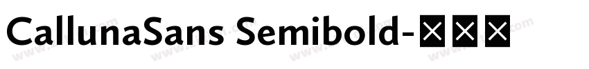 CallunaSans Semibold字体转换